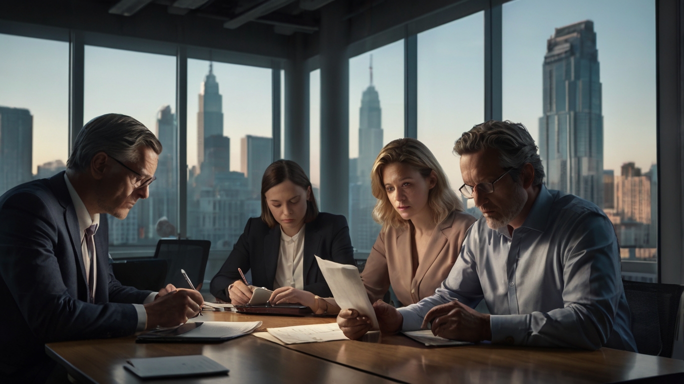 Equipo de profesionales financieros